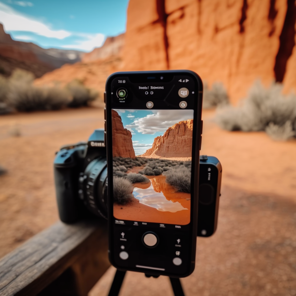 съемка на айфон и камеру в пустыне